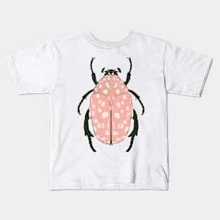 Pink beetle insect Kids T-Shirt